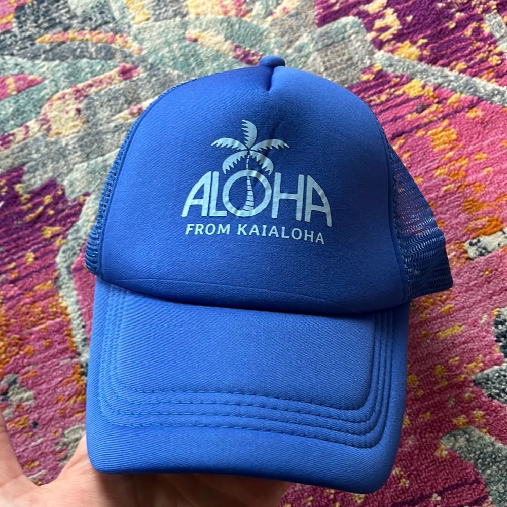 ALOHA FROM KAIALOHA HAWAII Floatable Blue Trucker Hat